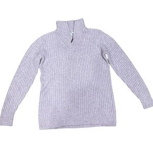💓✨L.L. Bean Cozy Cloud Wool-Blend Quarter Zip Sweater Women’s XS Mauve 🌸